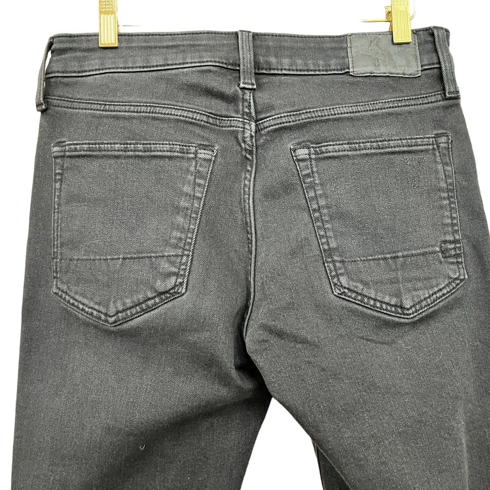 Aeropostale Jeans Mens 29x30 Black Slim Straight Stretch Distressed Grunge